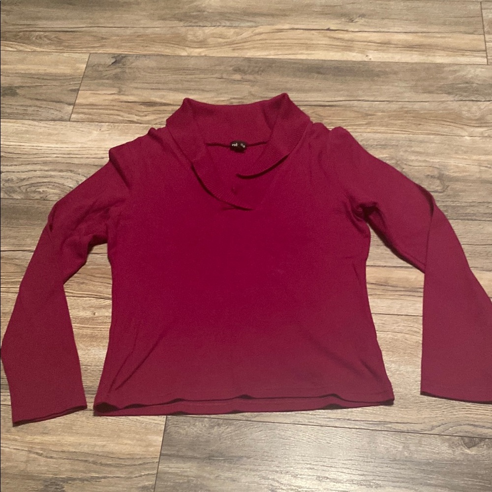 Rafaella Pink Fitted Blouse with Long Sleeves